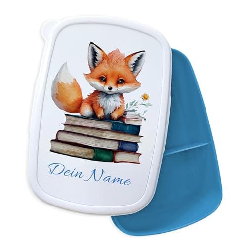 GRAZDesign Personalisierte Brotdose Fuchs mit Namen - Geschenk zur Einschulung für Kinder Kindergarten und Schule