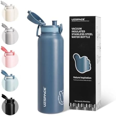 Thermosflasche UZSPACE Waldgrün Kinder 700ml Isolierte Edelstahl Trinkflasche 100% Auslaufsicher Outdoor Fitness Schule