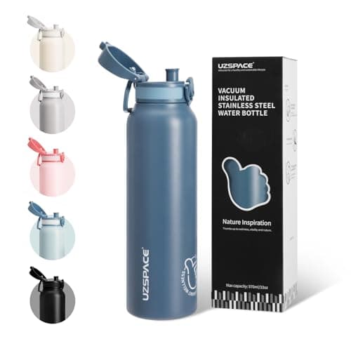 Thermosflasche UZSPACE Waldgrün Kinder 700ml Isolierte Edelstahl Trinkflasche 100% Auslaufsicher Outdoor Fitness Schule