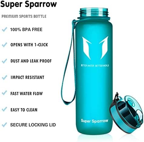 Super Sparrow BPA-frei Wasserflasche - 500ml - Ideale für Sport und Outdoor - Nachhaltig ClimatePartner certified
