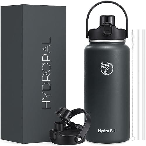 HydroPal Trinkflasche Edelstahl - 1900ml mit Henkel für Fitness, BPA-Frei, flasche Metall, Aesthetic trinkflasche Mitter