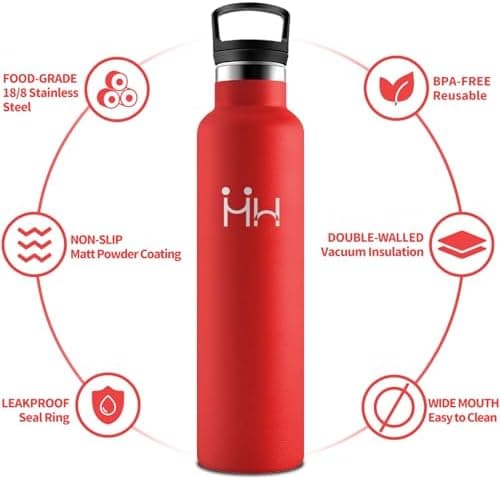 HoneyHolly Edelstahl Trinkflasche 500ML Kinder BPA-Frei Isoliert Thermoflasche