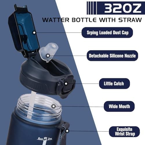 CodiCile Trinkflasche 1L - Ideal für Outdoor Aktivitäten mit Zeitmarkierung und Strohhalm
| CodiCile 1L Trinkflasche St