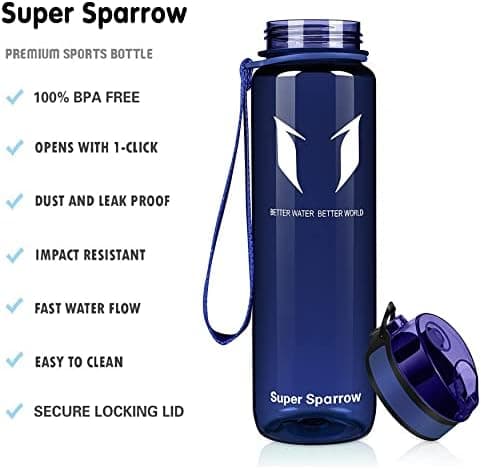 Super Sparrow BPA-frei Wasserflasche - 500ml - Ideale für Sport und Outdoor - Nachhaltig ClimatePartner certified