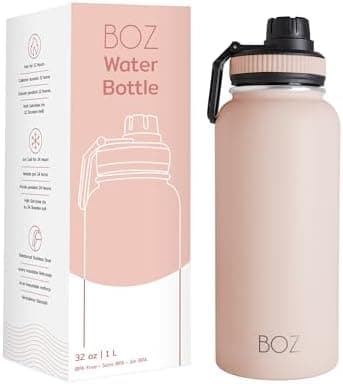 BOZ Ersatzdeckel für Trinkflasche - Strohhalm & Schraubverschluss - schwarz