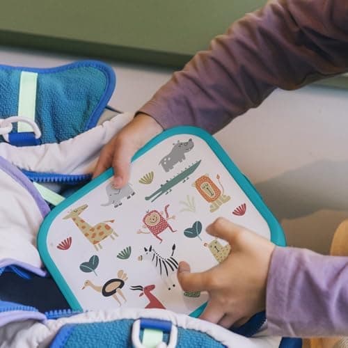 Mepal Brotdose Kinder Campus BPA-frei Animal Friends | Spezialfächerr box mit Gabel & Clip-Verschluss | 750 ml für Kinde