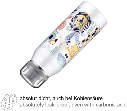 ALFI Kids ISO BOTTLE 350ml - Idas Schule der Magischen Tiere - Isoliertrinkflasche Kinder Edelstahl - hält 12 Stunden he