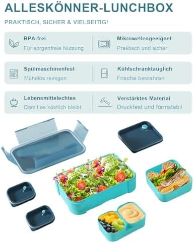 Kinder Brotdose 1100ml Auslaufsichere Bento Box Schule
