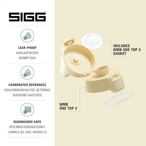 Sigg WMB ONE Top 2 Verschluss, einhändig bedienbar, auslaufsicher, Silikondichtung, One Size, Trinkflaschen Ersatzteil