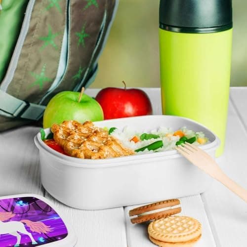 GRAVURZEILE Personalisiertes Magischer Wald Brotd Essbox für Kinder - Platzsparend stapelbar - Ideal für Schule & Kita -