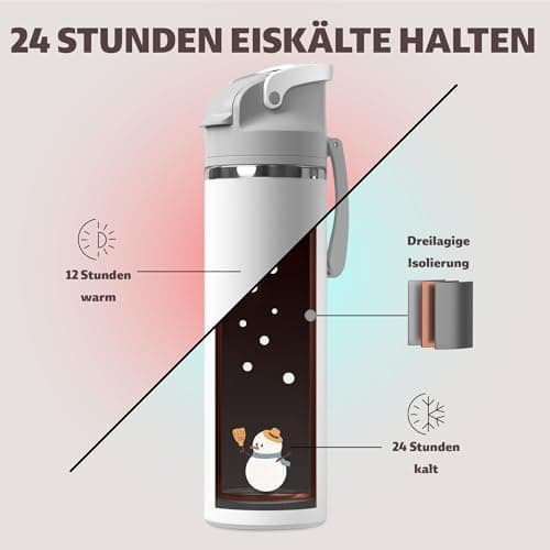 OISIZ Isolierte Edelstahl Trinkflasche 720ml für Outdoor Aktivitäten und Sport 100% auslaufsicher mit Vakuum-Technologie