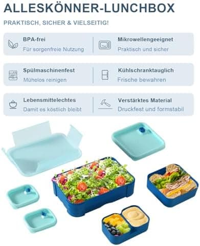 Kinder Brotdose 1100ml Auslaufsichere Bento Box Schule