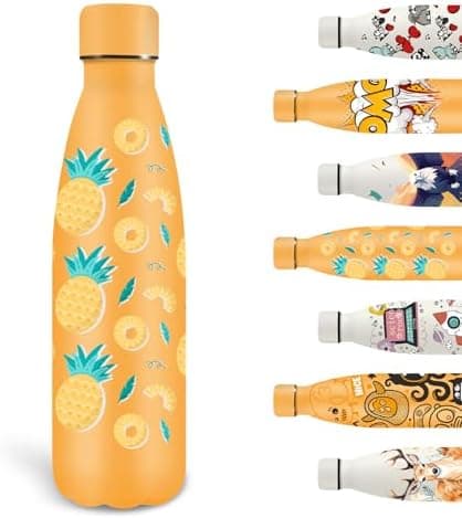 Grsta Trinkflasche 500ml, BPA-freie Edelstahlflasche für Kinder, ideale Wasserspeicherung bei Kalt&warm