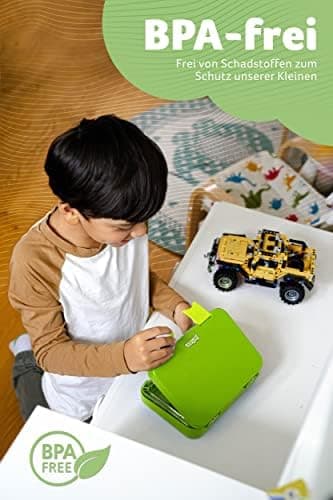 Jarlson® Brotdose Kinder mit Fächern - TONI Lunchbox - Auslaufdurchfall-Sicher – Jausenbox für Kindergarten und Schule -
