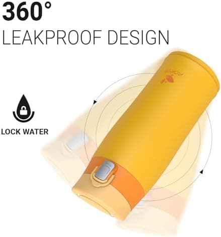 AORIN Trinkflasche Edelstahl 18/8, 500ml, BPA-Frei, Doppelwandig Isolierflasche für Sport, Schule und Outdooraktivitäten