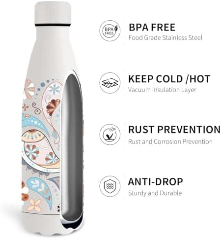 Grsta Trinkflasche 500ml, BPA-freie Edelstahlflasche für Kinder, ideale Wasserspeicherung bei Kalt&warm