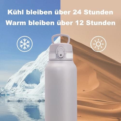 Thermosflasche UZSPACE Waldgrün Kinder 700ml Isolierte Edelstahl Trinkflasche 100% Auslaufsicher Outdoor Fitness Schule