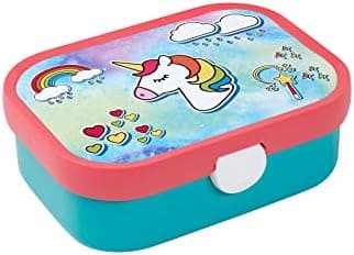 Mepal Brotdose Kinder Campus BPA-frei Animal Friends | Spezialfächerr box mit Gabel & Clip-Verschluss | 750 ml für Kinde
