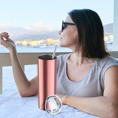 2er Set langlebiger, transparenter Kunststoff-Ersatzdeckel für 20 oz Thermobecher - идеaler Deckel für dauerhaften Gebra