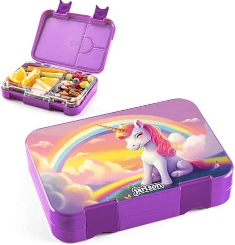 Jarlson® Brotdose Kinder mit Fächern - TONI Lunchbox - Auslaufdurchfall-Sicher – Jausenbox für Kindergarten und Schule -