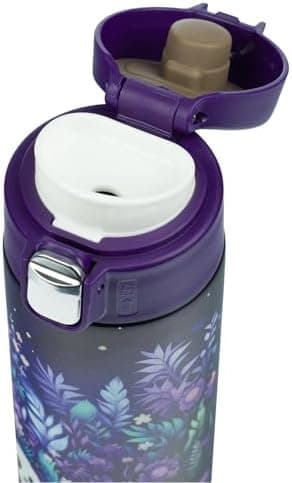 Baagl Jungle Panda Kinder Trinkflasche – Auslaufsichere Edelstahl Thermosflasche mit Silikon-Strohhalm – BPA-freie Flasc