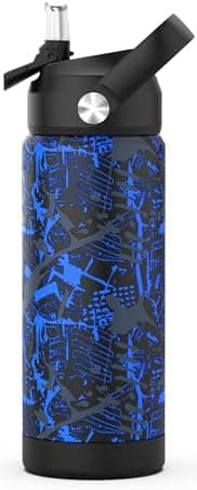 Edelstahl Trinkflasche Meeresjungfrau 550ml BPA Frei Auslaufsicher Thermosflaschefür Kinder und Erwachsene - Sport, Schu
