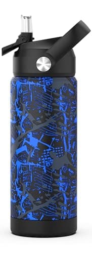 Edelstahl Trinkflasche Meeresjungfrau 550ml BPA Frei Auslaufsicher Thermosflaschefür Kinder und Erwachsene - Sport, Schu
