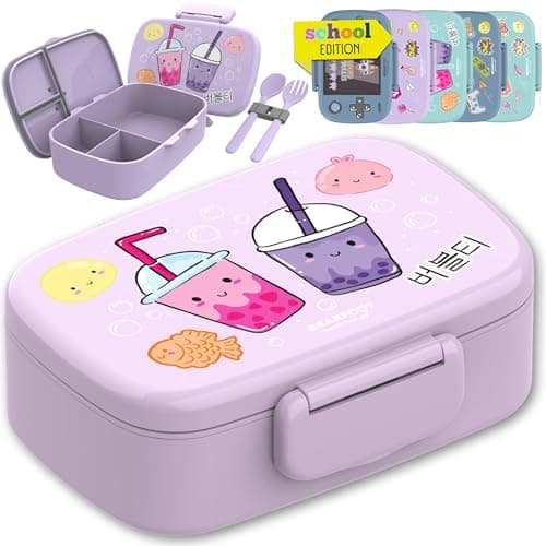 Bearfoot Brotdose Kinder BPAfrei mit Fächern Lunchbox für Mädchen & Jungen