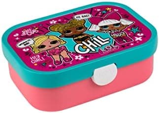 Mepal Brotdose Kinder Campus BPA-frei Animal Friends | Spezialfächerr box mit Gabel & Clip-Verschluss | 750 ml für Kinde
