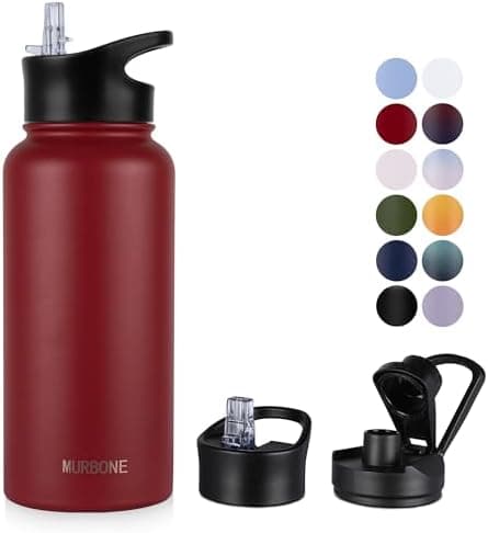 Edelstahl Trinkflasche 1.2L BPAfrei-Thermoskanne-Vakuum Doppelwandisolierung für Sport Campings-Reise-Kohlensäure Geeign