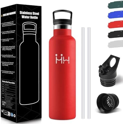 HoneyHolly Edelstahl Trinkflasche 500ML Kinder BPA-Frei Isoliert Thermoflasche
