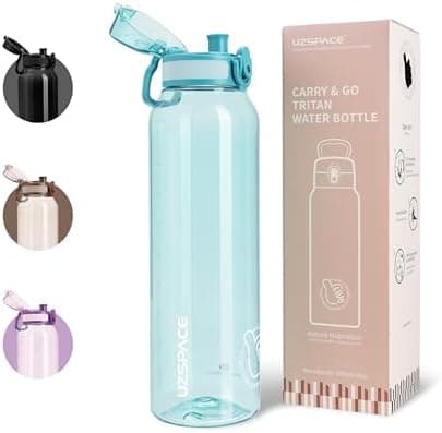 UZSPACE Kinder Trinkflasche 600ml - Sportlich, Auslaufsicher & Spülmaschinenfest zur Schule und Outdoor aktivarten für M