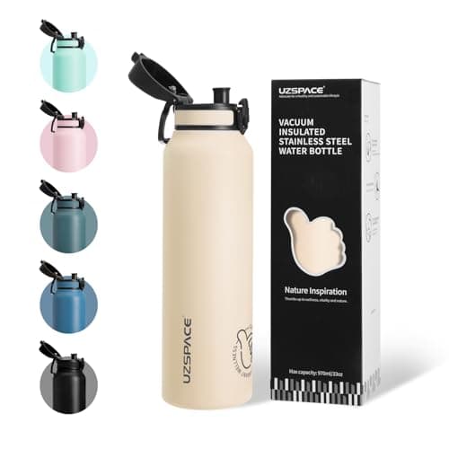 Thermosflasche UZSPACE Waldgrün Kinder 700ml Isolierte Edelstahl Trinkflasche 100% Auslaufsicher Outdoor Fitness Schule