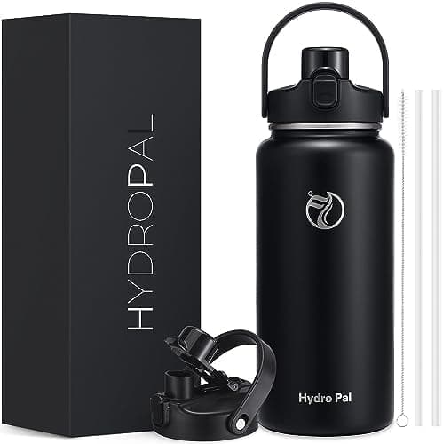 HydroPal Trinkflasche Edelstahl - 1900ml mit Henkel für Fitness, BPA-Frei, flasche Metall, Aesthetic trinkflasche Mitter