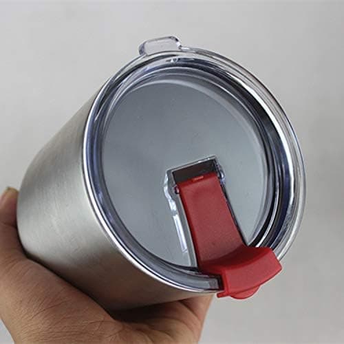 Ersatzdeckel für 56-ml-Becher - Spritzwasserfest, auslaufsicher und strohhalmfreundlich 20 oz Black Double Hole