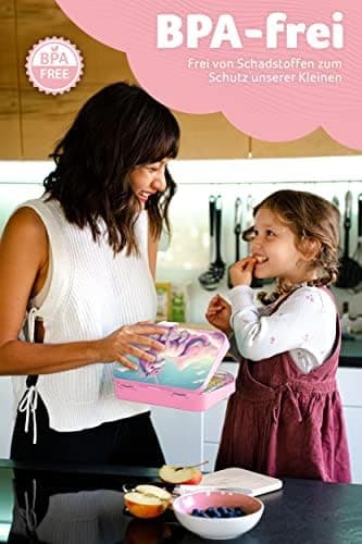 Jarlson® Brotdose Kinder mit Fächern - TONI Lunchbox - Auslaufdurchfall-Sicher – Jausenbox für Kindergarten und Schule -