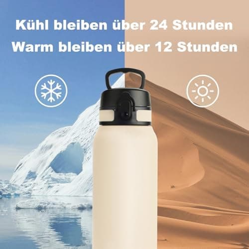 Thermosflasche UZSPACE Waldgrün Kinder 700ml Isolierte Edelstahl Trinkflasche 100% Auslaufsicher Outdoor Fitness Schule