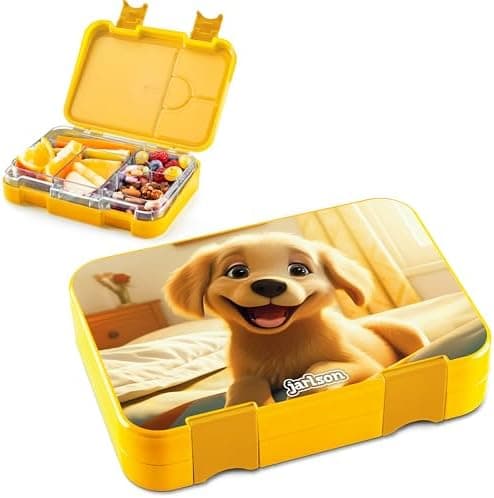Jarlson® Brotdose Kinder mit Fächern - TONI Lunchbox - Auslaufdurchfall-Sicher – Jausenbox für Kindergarten und Schule -
