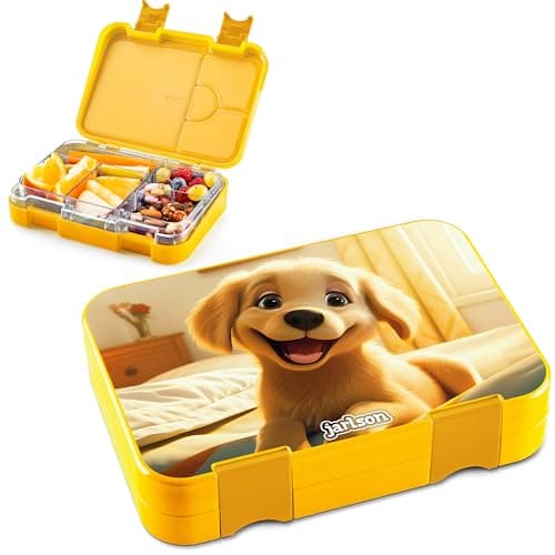 Jarlson® Brotdose Kinder mit Fächern - TONI Lunchbox - Auslaufdurchfall-Sicher – Jausenbox für Kindergarten und Schule -