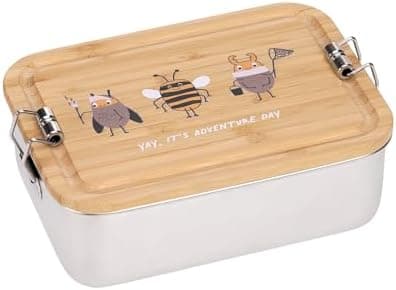 LÄSSIG Edelstahl Kinder Brotdose Frühstücksbox Nachhaltig für Schule und Adventure (1er Pack)  
LÄSSIG Kinder Brotdose E