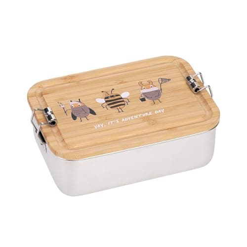 LÄSSIG Edelstahl Kinder Brotdose Frühstücksbox Nachhaltig für Schule und Adventure (1er Pack)  
LÄSSIG Kinder Brotdose E