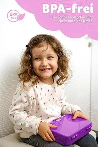 Jarlson® Brotdose Kinder mit Fächern - TONI Lunchbox - Auslaufdurchfall-Sicher – Jausenbox für Kindergarten und Schule -