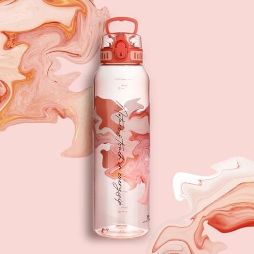 UZSPACE Kinder Trinkflasche 600ml - Sportlich, Auslaufsicher & Spülmaschinenfest zur Schule und Outdoor aktivarten für M