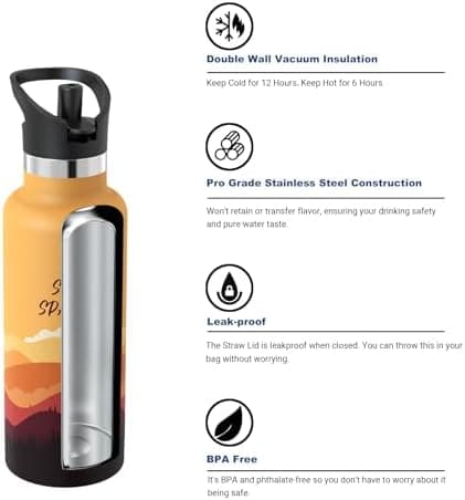 Super Sparrow Thermobecher für Sport und Outdoor - 500ml, 750ml - BPA-Frei, ClimatePartner certified - FlipFlow Trinkfla