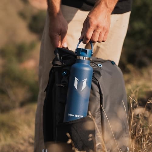 Super Sparrow Thermobecher für Sport und Outdoor - 500ml, 750ml - BPA-Frei, ClimatePartner certified - FlipFlow Trinkfla
