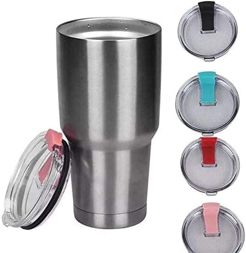 Ersatzdeckel für 56-ml-Becher - Spritzwasserfest, auslaufsicher und strohhalmfreundlich 20 oz Black Double Hole