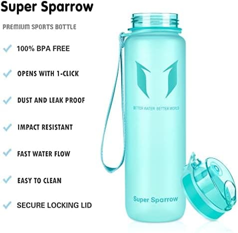 Super Sparrow BPA-frei Wasserflasche - 500ml - Ideale für Sport und Outdoor - Nachhaltig ClimatePartner certified
