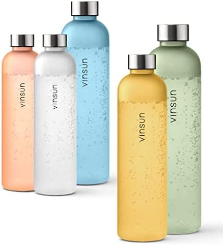 VINSUN Trinkflasche 1000ml - auslaufsicher, BPA frei, Tritan - Leichte Wasserflasche für Sport und Outdoor activities -