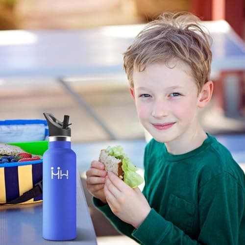 HoneyHolly Edelstahl Trinkflasche 500ML Kinder BPA-Frei Isoliert Thermoflasche