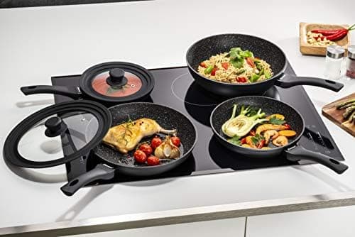 Linnuo Universal Silikondeckel - PlatzspAREND - Backofen/Spülmaschinefest - 1 Dekel 3 Größen - Robuster Glasdeckel - 2er
